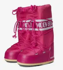 MOON BOOT ICON HOT-PINK NYLON BOOTS