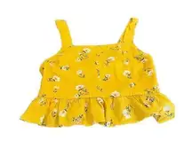 L.A. Hearts Yellow Daisy Print Top Size Medium