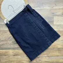 Loft  Denim Wrap Skirt Womens Size 27 4 Dark Wash