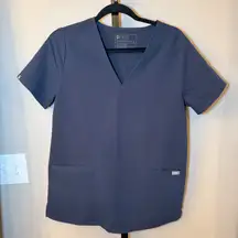 Figs Casma Short Sleeve V-Neck Scrub Top Blue/Gray Size‎ Medium FW1100 PO 2314