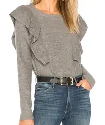 McGuire Sabina Ruffle Pullover Sweater Women XS Cozy Cotton Blend Fall Boho Chic