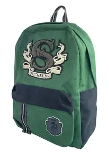 Harry Potter Slytherin House Green Black Hogwarts Patch Logo Backpack One Size