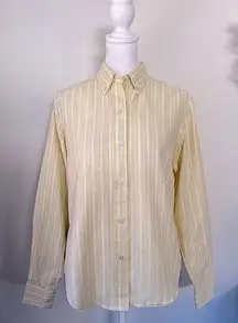 Vintage ‘80s Great Connections Yellow Button Down Shirt