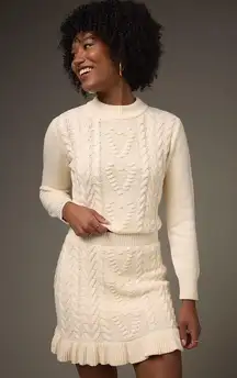 Matching Knit Sweater And Skirt Set