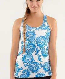 Lululemon Cool Racerback Laceoflage Beaming Blue Size 8