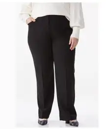 Cato 18 20WP Black Stretch Ponte Pants Petite Plus Funeral