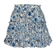 MISA Los Angeles Blue Marion Mini Ruffle Chiffon Tiered Cottage Women’s Sz XS