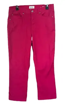 Nicole Miller SoHo High Rise Kick Boot Jeans. Bright Pink/Fuchsia. Size 10