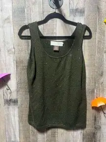 Double D Ranch Forest Green Embellished Tank Top