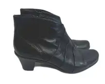 Earth Spirit Classics Fiona Side Zip Black Ankle Bootie‎ Size 8