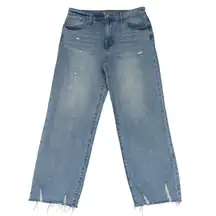 JOE'S Jeans Womens Size 30 Distressed High Rise Wide Leg Frayed Hem Denim‎ Jeans
