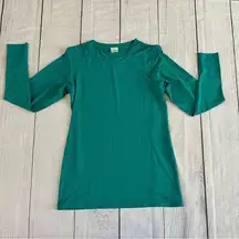 ZYIA Active size medium chill perforated teal long sleeve gym workout shirt