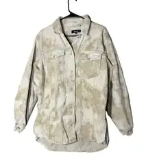 Missguided Corduroy Tie Dye Button Down Shacket Shirt Size 8‎