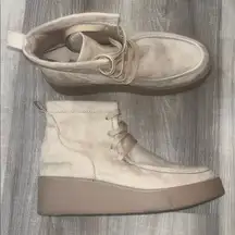 Old Navy Wedge Suede Boots Sz 9.5