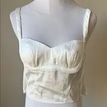 Princess Polly White Satin Corset Top