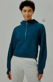 Lululemon Scuba Oversized 1/2 Zip Hoodie Sz:M/L Blue Borealis