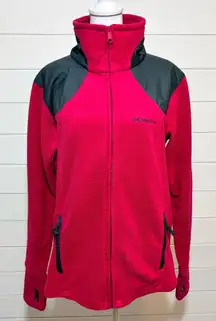 Columbia Sportswear Fleece Full Zip Jacket Fuchsia‎ Magenta Women’s Size XL
