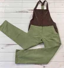 What Goes Around Comes Around Womens Green Tempest Straight Leg Overalls Medium