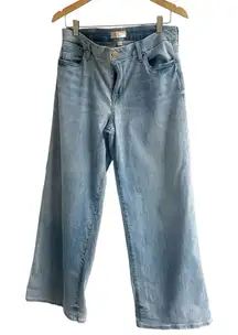 Kut From The Kloth The Meg Mid Rise Wide Leg Jeans Size 12 Medium Wash