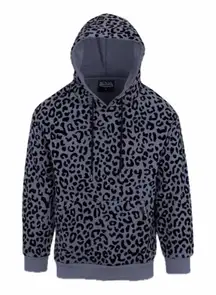 NWT Von Dutch Blueberry Leopard Print Hoodie