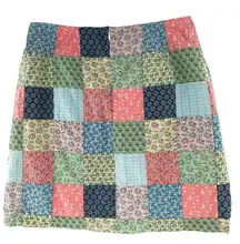 VINEYARD VINES Multi Print Patchwork Cotton Skirt Size 4