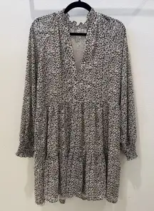 Revel Long Sleeve v-neck Floral Dress Size Large