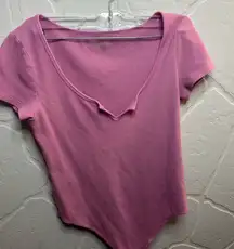 Aerie Pink Short Sleeve Bodysuit