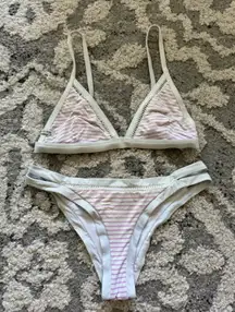 Rhythm Pink striped bikini Set☀️