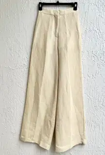MVP Wardrobe Malibù High Waisted Wide Leg Palazzo Pants Beige Women's 38 / US 4