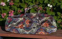 KINDFOLK Multicolor Paisley Canvas Tote Carry Yoga Mat Bag