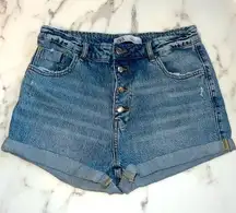 Zara Denim Cuffed Shorts - Size 4