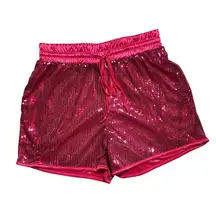Pink Sequin Glitter Short Shorts Booty Shorts size small