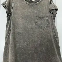 size Small Gray Mineral Washed Tee by Easel