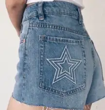 X Coachella Star Print Jean Shorts