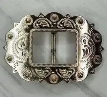 Studded Western Silver Tone Belt Buckle Concho Piece ✨