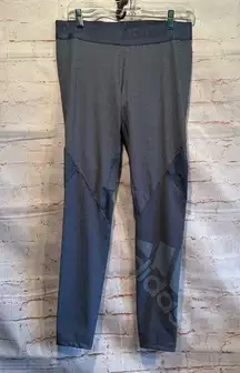 Adidas Women Large Tights Performance Alphaskin Badge Of Sport AW19 Blue Gym