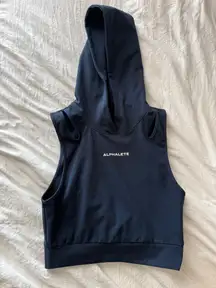 Alphabets cropped athletic wear top