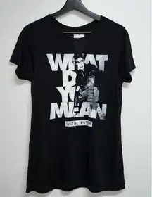 Justin Bieber What Do You Mean Womens T-shirt Size L Black Slim Fit Graphic Tee