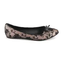 MARC JACOBS | Nude Flats with Floral Lace Overlay