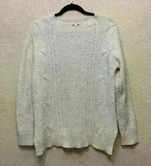 Gap cream cable knit sweater sz L fall winter church casual office business work