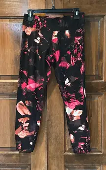 Calvin Klein Performance Women’s Floral High Rise Leggings Size Medium Cropped