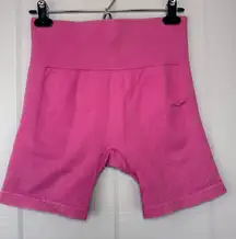 Joy Lab Hot Pink Ribbed Biker Shorts High Waisted Workout Gym Exercise M