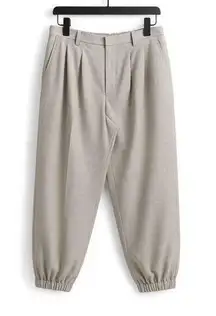 VALERIE STEVENS 90s Vintage Gray Cropped Palazzo Style Jogger Pants