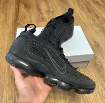 Nike air Vapormax black athletic training lace up shoes sneakers 
