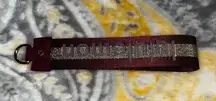 garnet and gold mini key chain