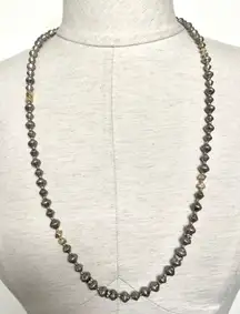 Stella and Dot silver and gold tone long necklace