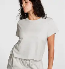 PINK Basic Short Sleeve Cotton Cropped T-Shirt