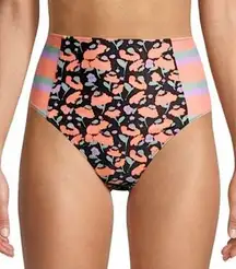 TANYA TAYLOR Kaia Bikini Bottom Poppy Fields Black Size XS‎