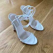 Raye Clara Heel Sandals in White