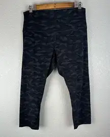 Lululemon Align Crop 21" Sequoia Camo Print Deep Coal Black Size 12